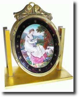 C.1925, Swiss, Gubelin, Lucerne, small 8-day jeweled lever desk clock — Antique Clocks Price Guide