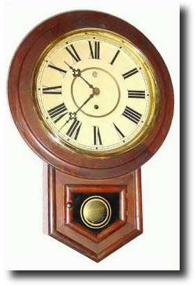 C.1910, Waterbury, Round Head Drop schoolhouse clock — Antique Clocks Price Guide