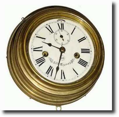 C.1910, Seth Thomas, Brass Lever Wall clock, — Antique Clocks Price Guide