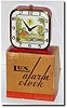 C.1947, Lux "Fairview", Model 232, Red, One Day Alarm clock, new-old stock, with original box.