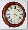C.1910, German, Hamburg American Clock Co., round dial clock, 8-day, time and strike.