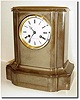 C.1890, French, Japy, for H. B. Stanwood (on dial), a grey marble mantel clock in very good condition, clean and running.