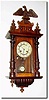 C.1900, Swedish, by Junghans factory in Sweden, small 8-day "R-A' regulator, striking on a coiled wire gong.