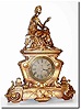 C.1865, Waterbury Clock Co, "Romance', cast figural clock, 8-day, restored.