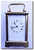 C.1900, French, Brass cased time only carriage clock, signed E-J-P, in good original condition.