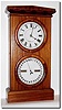 C.1880, Seth Thomas, "Parlor No. 3' perpetual calendar clock with time dial at top and lower dial with day, date and month.