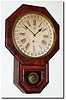 C.1905, Waterbury Clock Co., "12-Inch Octagon Drop R.C.' with calendar, in rosewood.