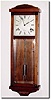 C.1930, Gilbert "Hollywood', 8-Day wall clock with beveled glass door and duo note strike.