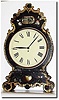 Mixed lot: This is C.1850 stenciled tin case with MOP, now with a small German fit-up movement, and repainted dial.