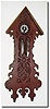 C.1930, German, Black Forest Mini Wall clock, in a carved architectural case, now without roof trim, and very dirty.