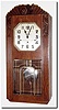 C.1935, French Westminster Chime wall clock, in Art Deco style.