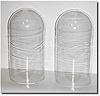 C.1975, A case of 24 replacement domes for 400 day clocks, 5.3' diameter by 10.75 tall, in original case but would require additional packing for safe shipment.