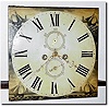 C.1840, Movement and Dial, 8-Day, English, the 14' square dial attractively painted with sail boats in each corner.