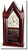 Mixed lot: A full size steeple case, C.1850, Brewster and Ingrahams, now with a C.1860 steel spring 30 hour movement, and with extra holes apparent in case.