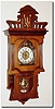 C.1900, German, Art Nouveau, "Berliner' wall clock in exceptional original condition.