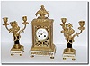 C.1890, Tiffany and Co., New York (signed on both dial and movement), a very good French 3-piece mantel set.