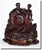 C.1880, Swiss for the French market, a carved walnut figural clock of exceptional quality.