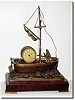 C.1880, French, rare "Oarsman' clock from the industrial series, in very good original condition.