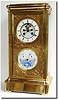 C.1895, French, Double Dial Perpetual Calendar clock in a 4-glass crystal regulator case.