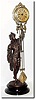 C.1890, Ansonia "Fisherman' Swing Clock (desirable small arm) in excellent original condition.