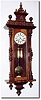 C.1905, German, 2-weight Walnut Wall regulator in the Vienna style.
