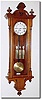 C.1875, Austrian, 3-Weight Grand Sonnerie wall clock in walnut in good original condition.