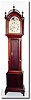C.1820, An American tall clock, now with the name of David Wood on the painted dial.