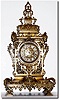 C.1890, French, Bronze Architectural mantel clock, with very nice detail.