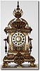 C.1890, French, Bronze Architectural mantel clock, with exceptional detail.