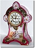 C.1910, Ansonia "La Moselle' Royal Bonn porcelain china clock in very good original condition.