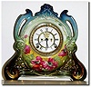 C.1904, Ansonia "La Chapelle' Royal Bonn porcelain china clock in outstanding original condition.