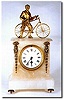 C.1890, French, "Bicycle and Rider,' Figural timepiece in very good condition.