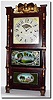 C.1835, Barnes, Bartholomew and Co., Bristol Conn, triple deck shelf clock.