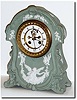 C.1910, Wedgewood China Clock (green mist color) with French open escape movement.