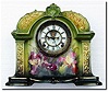C.1905, Ansonia "La Orb' Royal Bonn china clock with a great case.