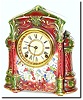 C.1902, Ansonia "Amara' Porcelain China clock in good original condition.