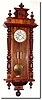C.1890, German, Gustav Becker, 2-Weight wall regulator in the Alt Duetsch style.