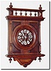 C.1890, French, Walnut Cartel Clock with porcelain cartouche dial.