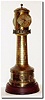 C.1880, French, "Lighthouse', from the Industrial Series of animated clocks, as-found.