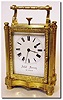C.1840, Austrian, 30-hour, Quarter repeating carriage clock, the repeat mechanism actuated by a plunger above 12.