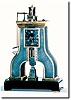 C.1890, French, Industry Series Clock, the "Steam Hammer', or trip hammer as called in the steel trade.