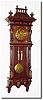 C.1890, Austrian, 2-weight "Vienna Regulator' in an Alt Deutsch walnut case with "roof' style top, and lots of brass trimmings on the front.