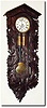 C.1900, German, Carved Black Forest 2-weight wall regulator / the Gustav Becker movement of the same period, but not original to the case.