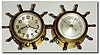 C.1929, Waterbury "Motor Boat No. 2' Ship"s clock, with matching Waterbury Barometer intact.
