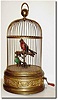 C.1890, French, a large Singing Bird in cage (2-birds).
