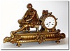C.1890, French, Bronzed Spelter Figural clock of Shakespeare, in good condition.