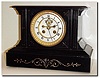 C.1895, French, Time and Strike Black Marble mantel clock in excellent original condition.