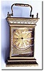C.1890 (dated), English brass cased sedan clock, the case made as a gift to W. A. Roberts, and signed on the rear by the maker, one B. F. Baird.