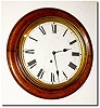C.1925, Ingraham "Milford', Golden Oak, (medium shade) round gallery clock in very good condition.
