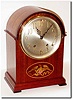 C.1930, Seth Thomas "Severn' Mahogany mantel clock with American eagle and shield inlay in the case.